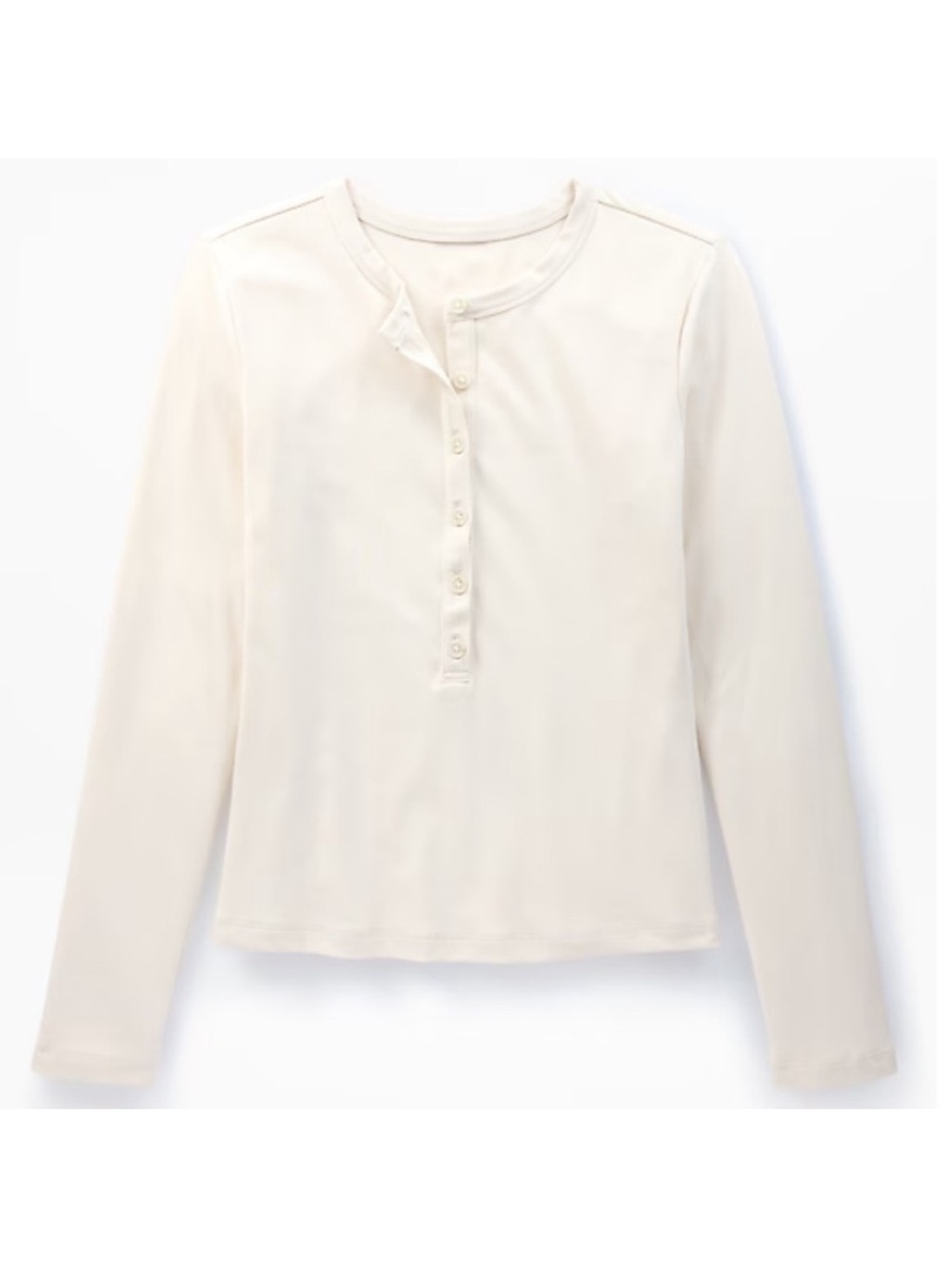 Athletes Signature Rib Long Sleeve
Henley Top Cream S Women’s